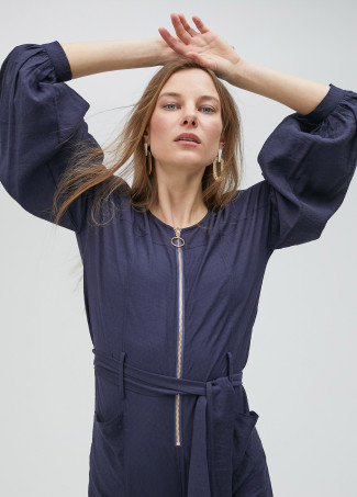 Mono denim cremallera