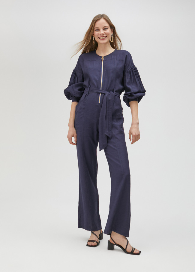 Mono denim cremallera