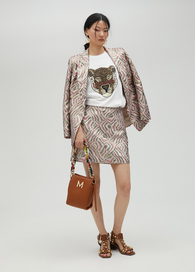 Jacquard mini skirt