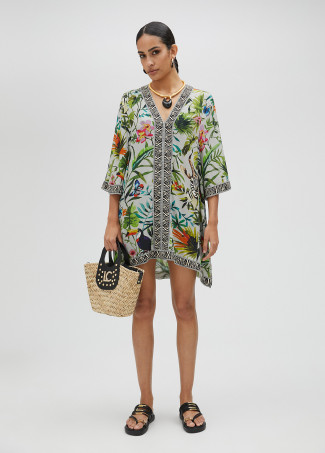 Kurta com estampado selva