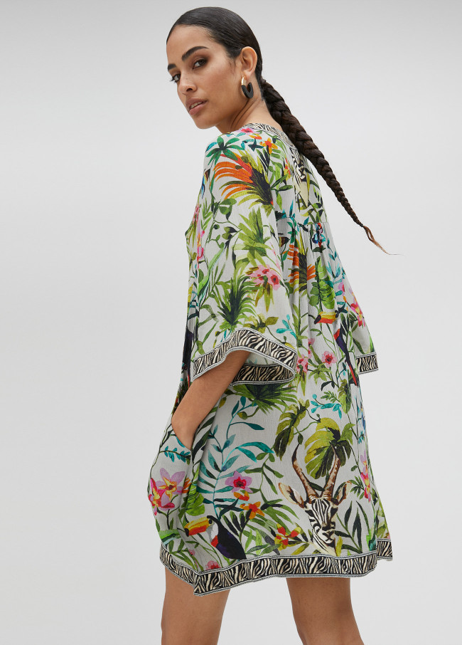 Kurta estampado selva