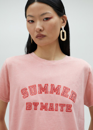 T-shirt summer com strass