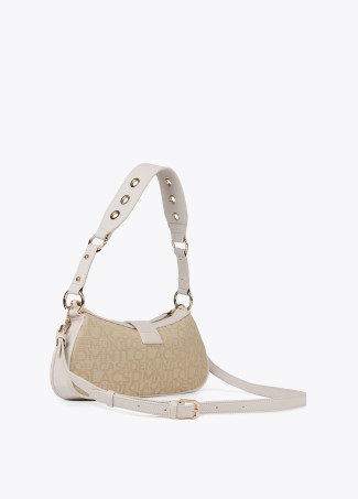 Baguette-Tasche aus Jacquard-Stoff