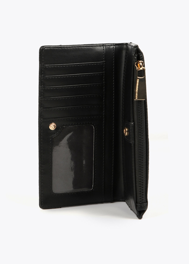 Billetero efecto piel monograma