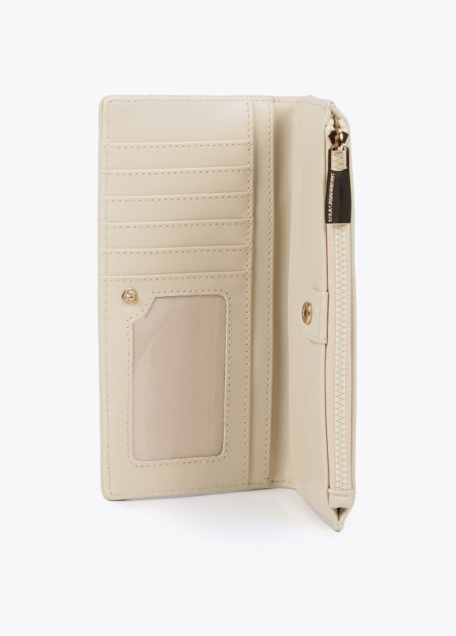 Billetero efecto piel monograma