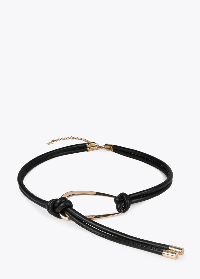 Cintura cordoncino con elemento in metallo