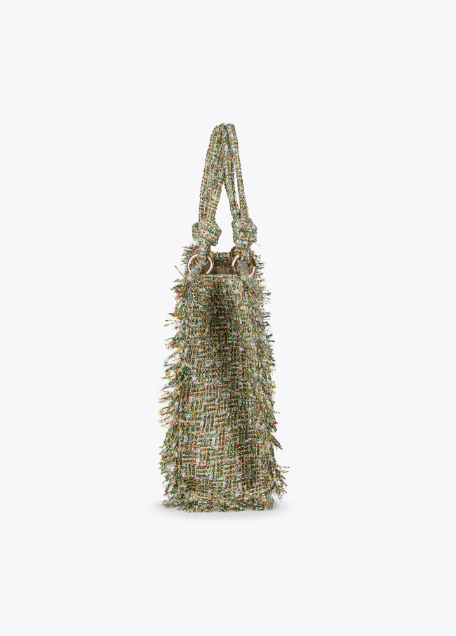 Shopper en tejido de tweed