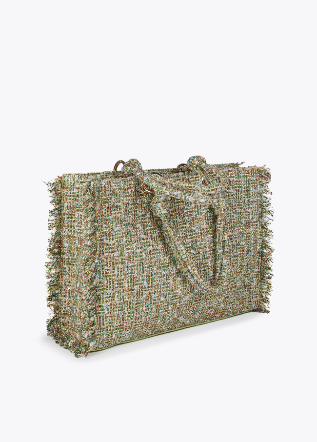 Shopper en tejido de tweed