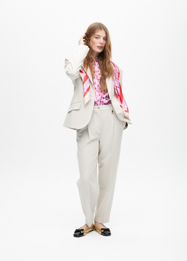 Straight animal print shirt
