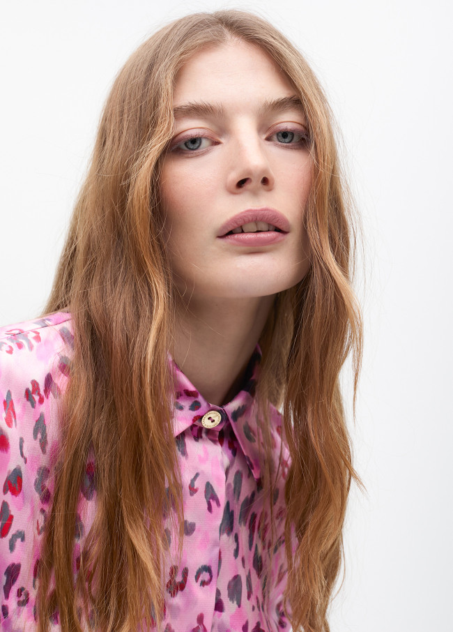 Straight animal print shirt