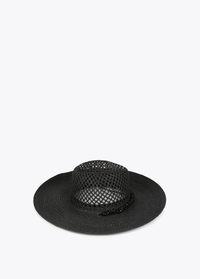 Chapéu efeito ráfia cowboy