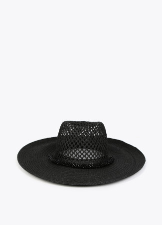Chapeau effet raphia cowboy