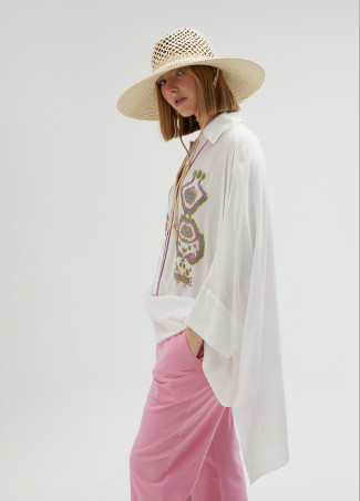 Chapeau effet raphia cowboy