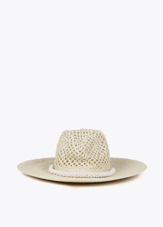 Raffia-effect cowboy hat