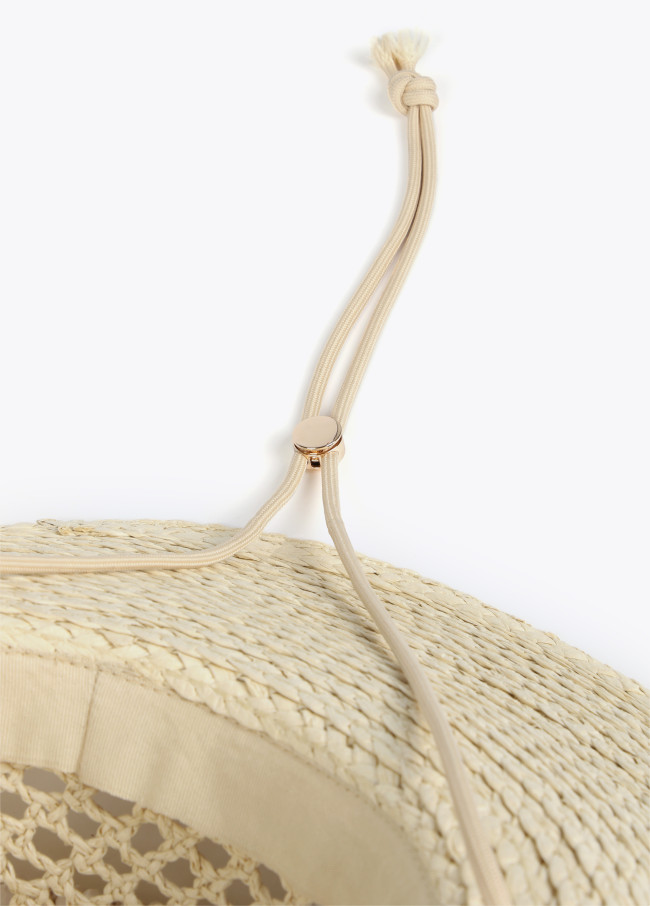 Raffia-effect cowboy hat