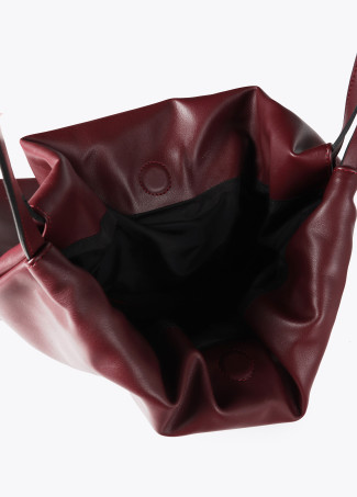 Bolso shopper efecto piel con logo LC ovalado