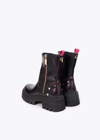 Ombré effect ankle boots with metallic details