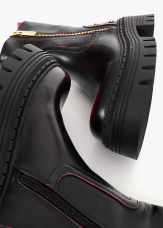 Ombré effect ankle boots with metallic details