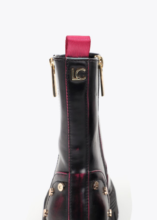 Ombré effect ankle boots with metallic details