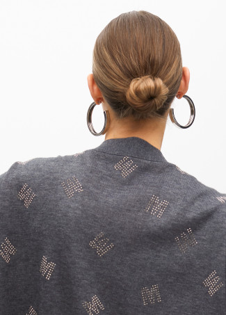 M cardigan with rhinestones