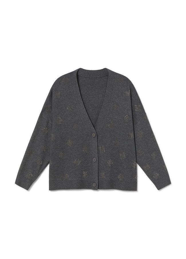 M cardigan with rhinestones