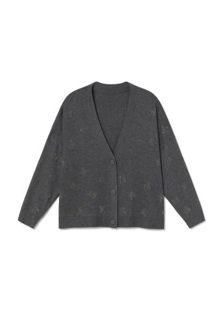 M cardigan with rhinestones