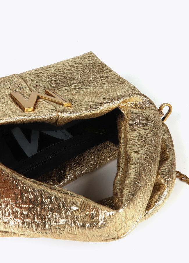Golden fabric event bag