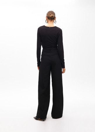 Wide-Leg Pleated Pants - Lola Casademunt