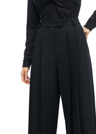 Wide-Leg Pleated Pants - Lola Casademunt
