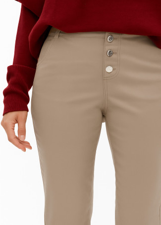 Pantalon évasé ciré beige