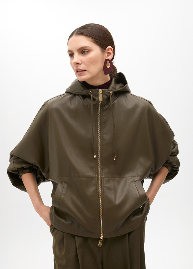 Bomber manga murciélago con capucha
