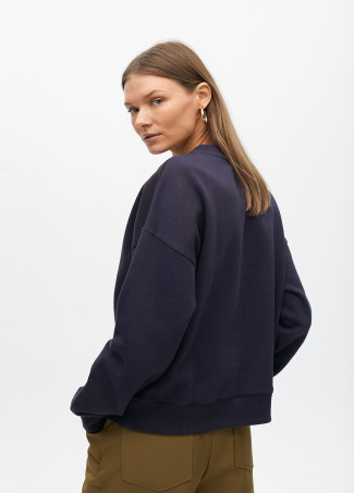 Animal sweatshirt with rhinestones