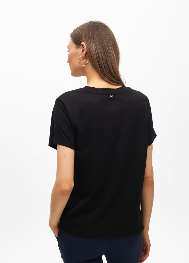 Animal T-shirt with rhinestones