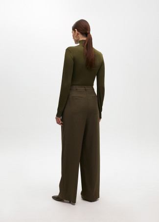 Palazzo suit trousers with darts
