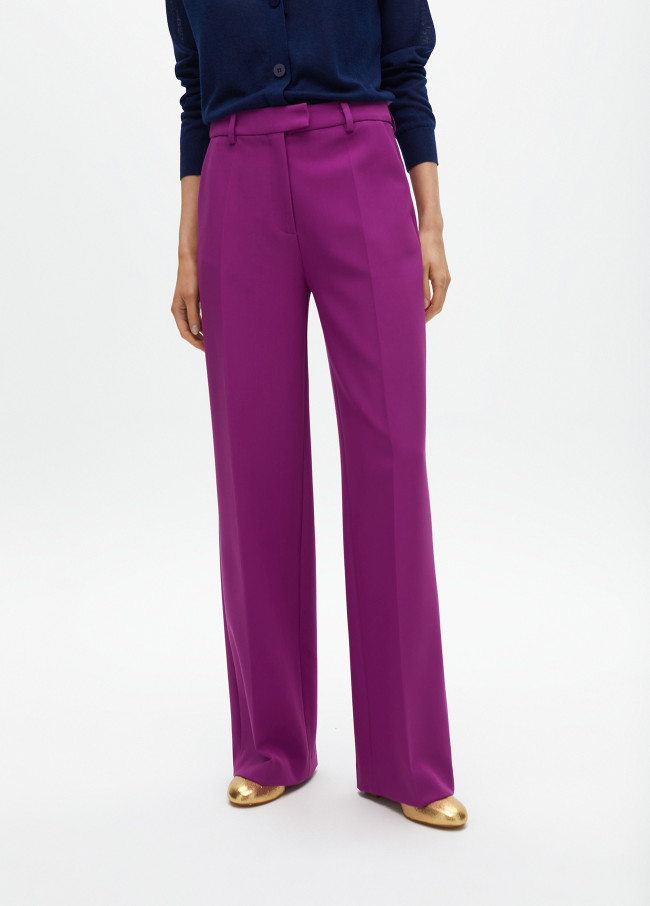 Straight fit suit trousers in comfort fabric