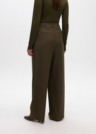 Palazzo suit trousers with darts