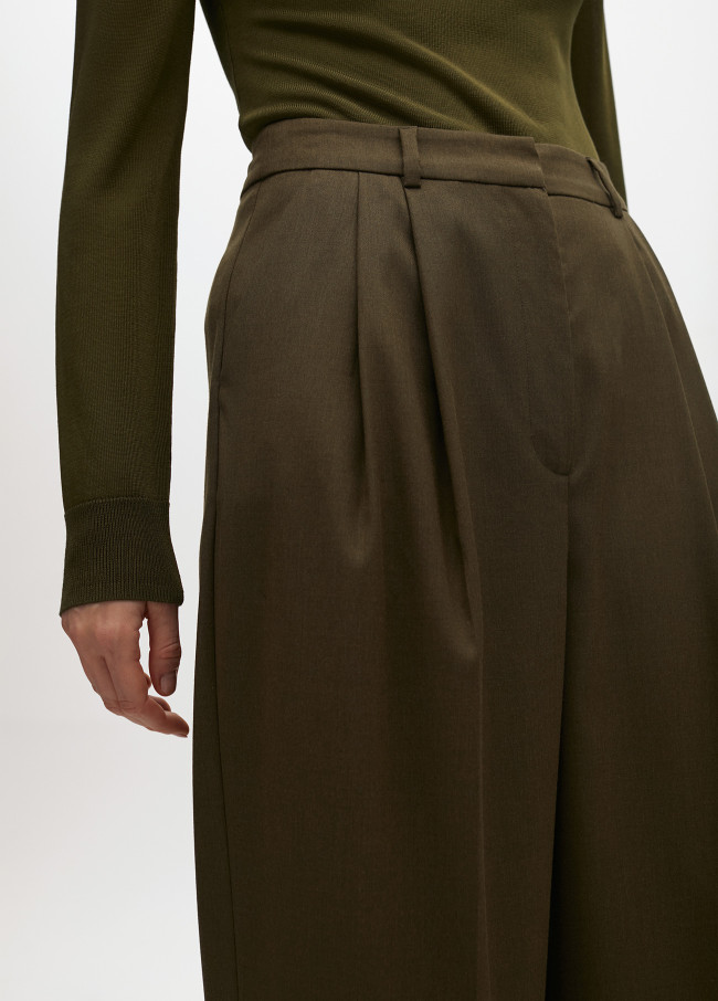 Pantalón traje palazzo pinzas