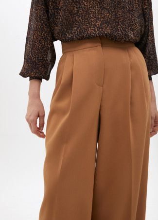 Pantalón wideleg pinzas tiro alto