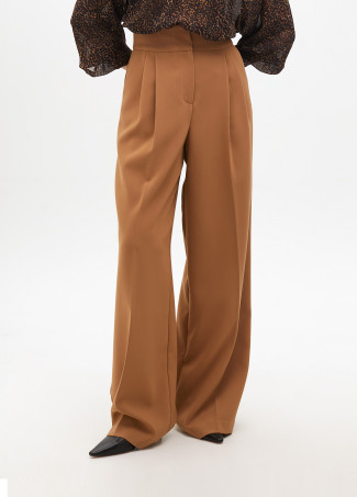 Pantalón wideleg pinzas tiro alto