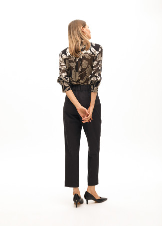 Chinos with waistband detail