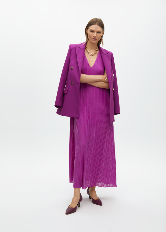 Pleated strappy dress