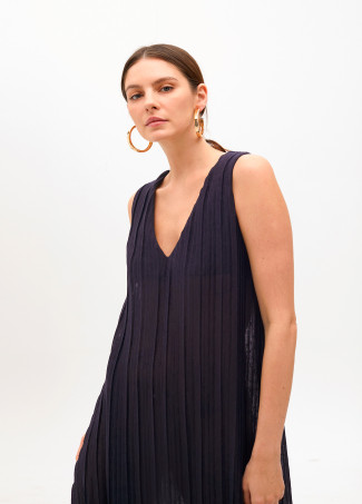 Plissiertes Trägerkleid