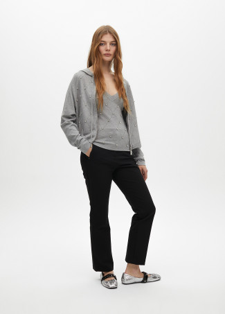 Top with rhinestone detail