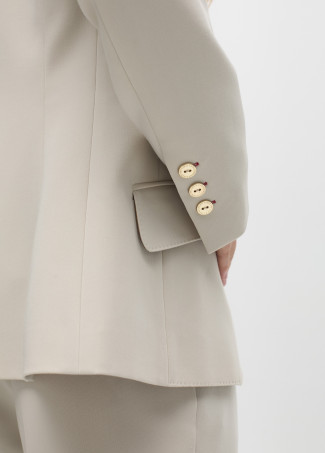 Blazer with embroidered pocket detail