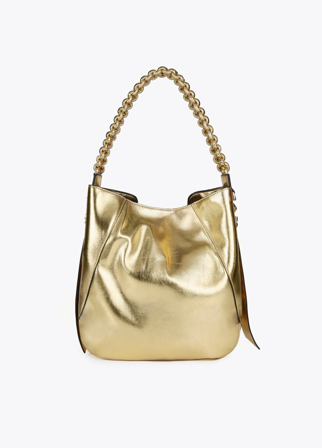 Shopper asa trenzada efecto piel