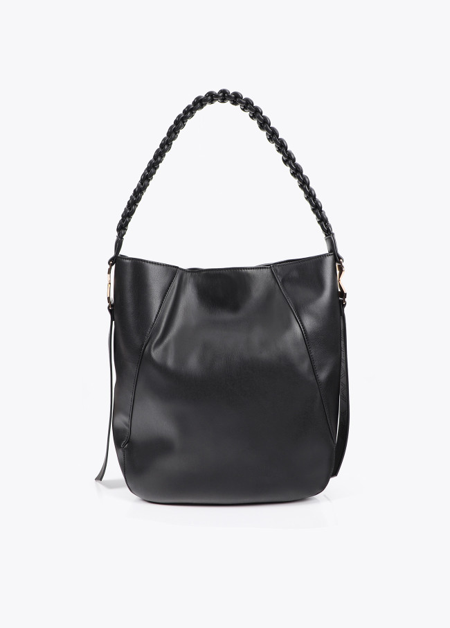 Shopper asa trenzada efecto piel