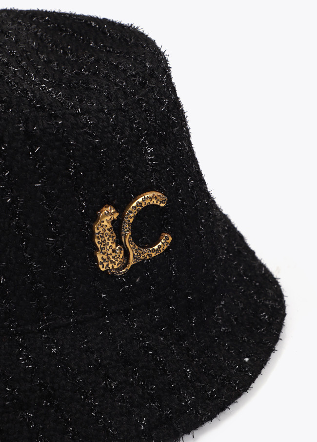 Sombrero tipo bucket tweed logo LC leopardo