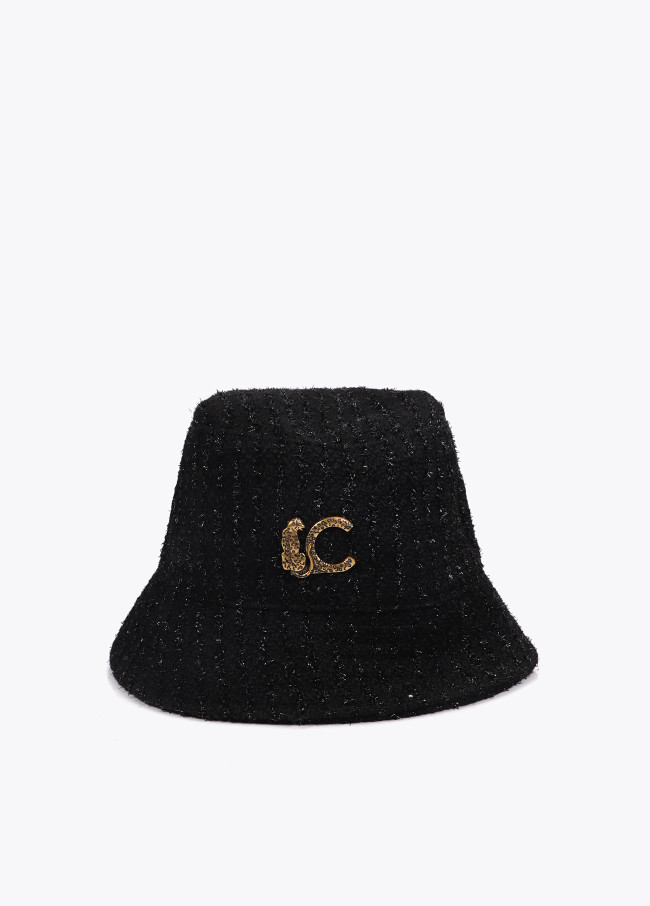Sombrero tipo bucket tweed logo LC leopardo