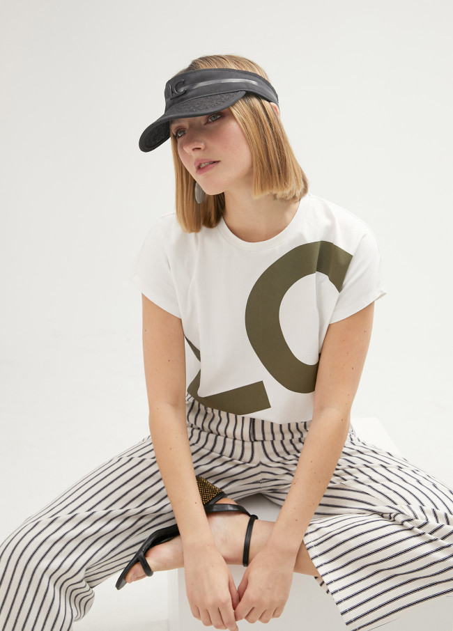 Monogram fabric visor