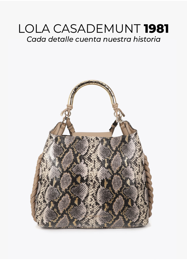 Shopper-Tasche mit Metallgriff